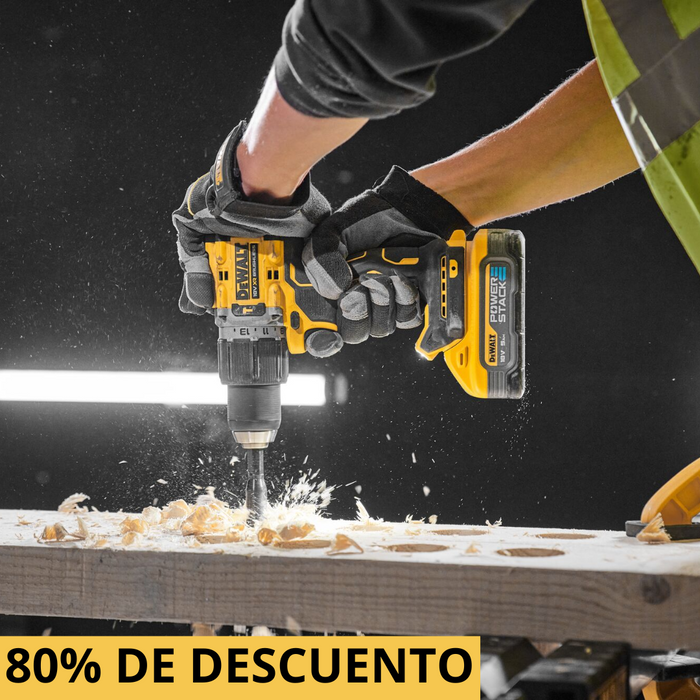 KIT DEWALT: TALADRO DE PERCUSION DE ALTO IMPACTO + CAJA DE HERRAMIENTAS CON 108 PIEZAS